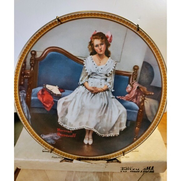 Waiting at the Dance Collectors Plate Norman Rockwell Classic First Edition - Picture 1 of 4